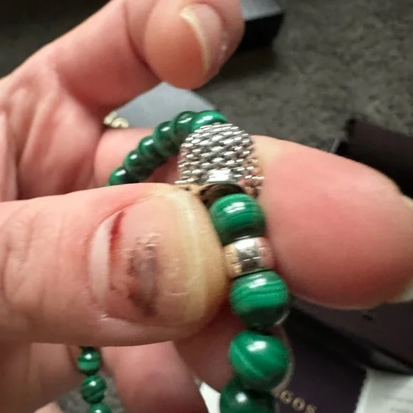 LAGOS Green Malachite Skull Bracelet - Picture 6 of 7